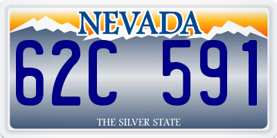 NV license plate 62C591