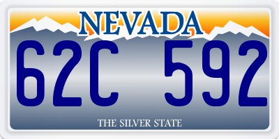 NV license plate 62C592