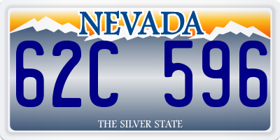 NV license plate 62C596