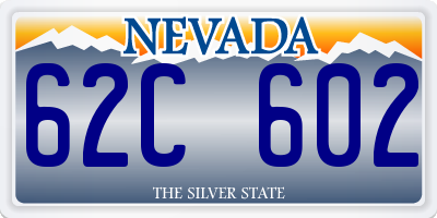 NV license plate 62C602