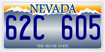 NV license plate 62C605