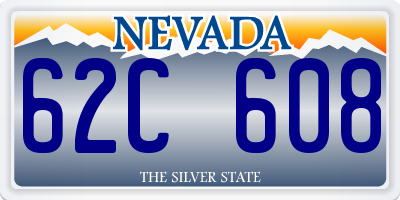 NV license plate 62C608