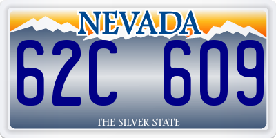 NV license plate 62C609