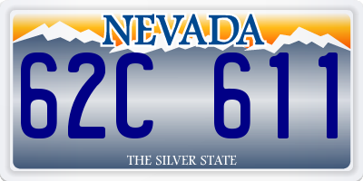 NV license plate 62C611