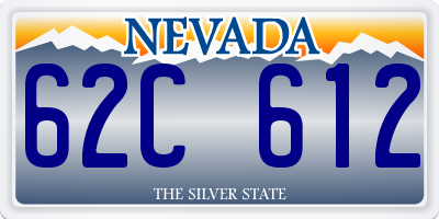 NV license plate 62C612