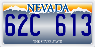 NV license plate 62C613