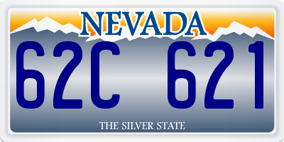 NV license plate 62C621
