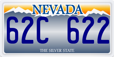 NV license plate 62C622