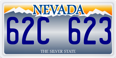 NV license plate 62C623