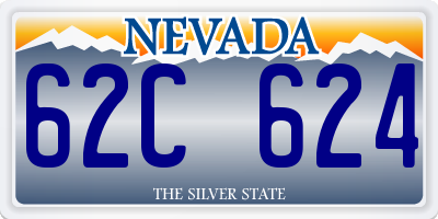 NV license plate 62C624