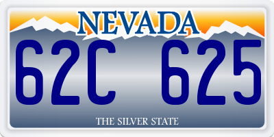 NV license plate 62C625