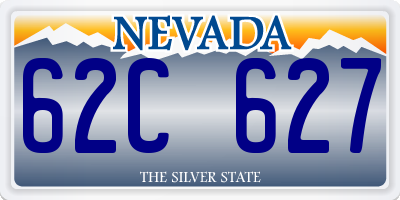 NV license plate 62C627