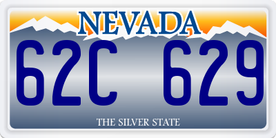 NV license plate 62C629