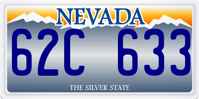 NV license plate 62C633