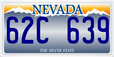 NV license plate 62C639