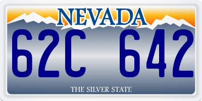 NV license plate 62C642