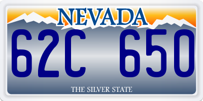 NV license plate 62C650