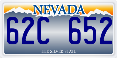 NV license plate 62C652