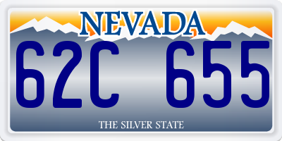 NV license plate 62C655