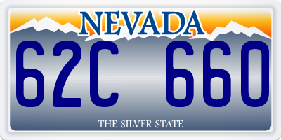 NV license plate 62C660