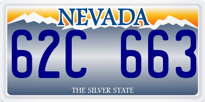 NV license plate 62C663
