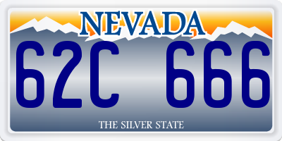 NV license plate 62C666