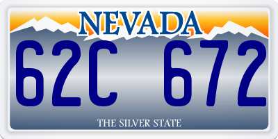 NV license plate 62C672