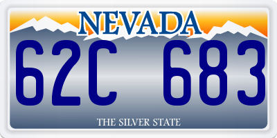 NV license plate 62C683