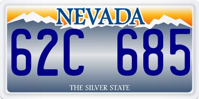 NV license plate 62C685