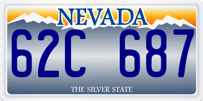 NV license plate 62C687