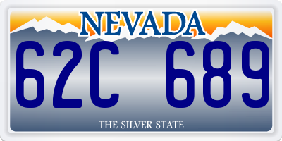 NV license plate 62C689