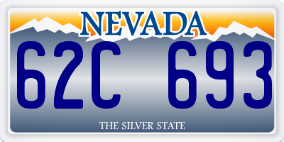 NV license plate 62C693