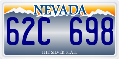 NV license plate 62C698