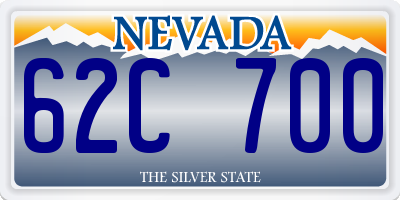 NV license plate 62C700