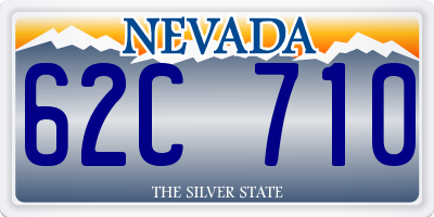 NV license plate 62C710