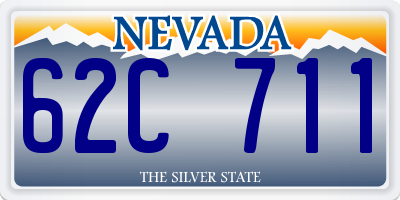 NV license plate 62C711