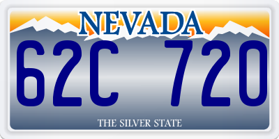 NV license plate 62C720
