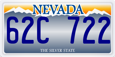 NV license plate 62C722