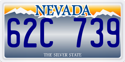 NV license plate 62C739