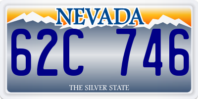 NV license plate 62C746