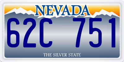 NV license plate 62C751