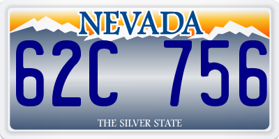 NV license plate 62C756