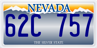 NV license plate 62C757