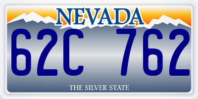 NV license plate 62C762