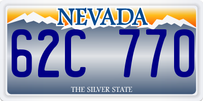 NV license plate 62C770