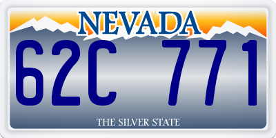 NV license plate 62C771