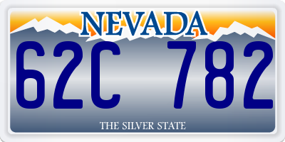 NV license plate 62C782