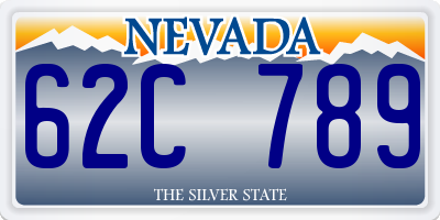 NV license plate 62C789