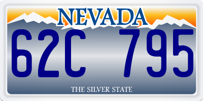 NV license plate 62C795