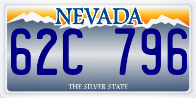 NV license plate 62C796